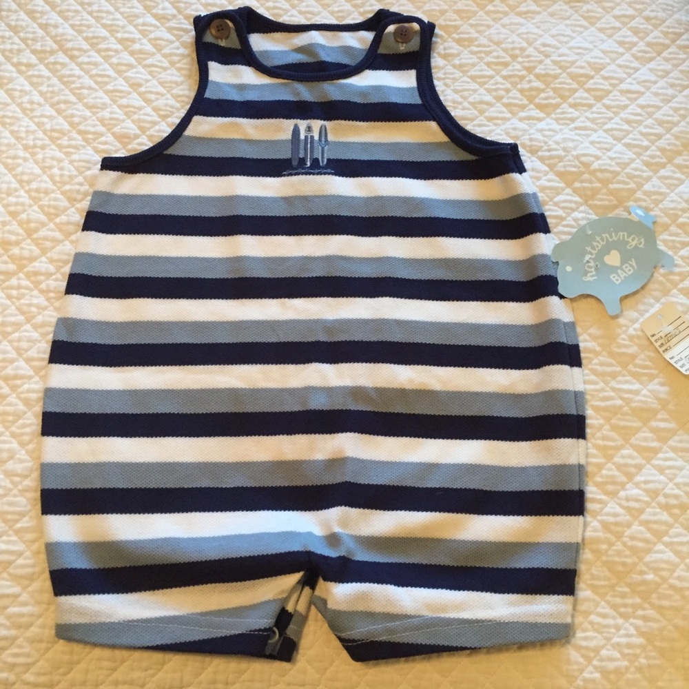 NWT baby boy blue striped onesie size 18 months